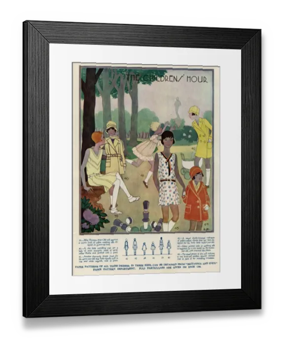 Framed Print : Girls Fashions 1929 Framed Print : Girls Fashions 1929