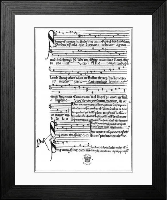 Framed Print : SUMER IS ICUMEN IN Framed Print : SUMER IS ICUMEN IN