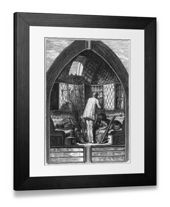 Framed Print : Verne / Earth to Moon Framed Print : Verne / Earth to Moon
