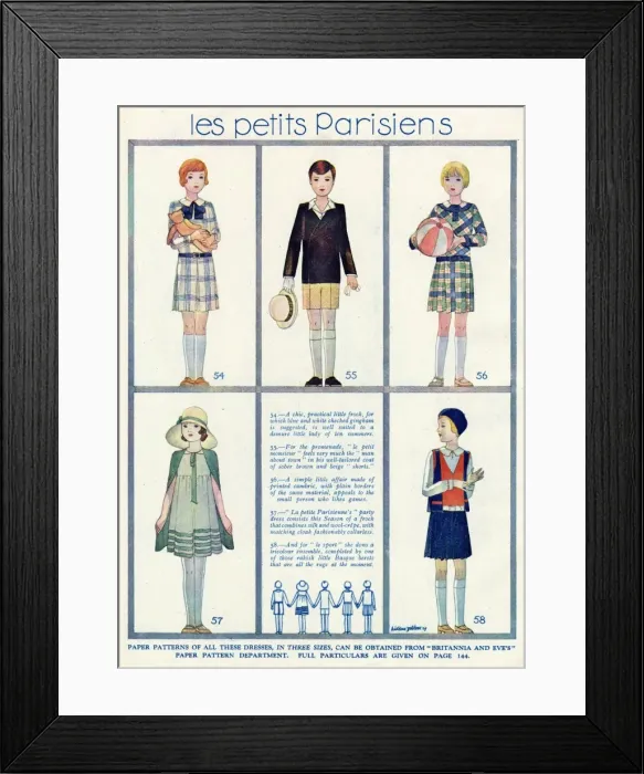 Framed Print : Petit Parisiens 1929 Framed Print : Petit Parisiens 1929