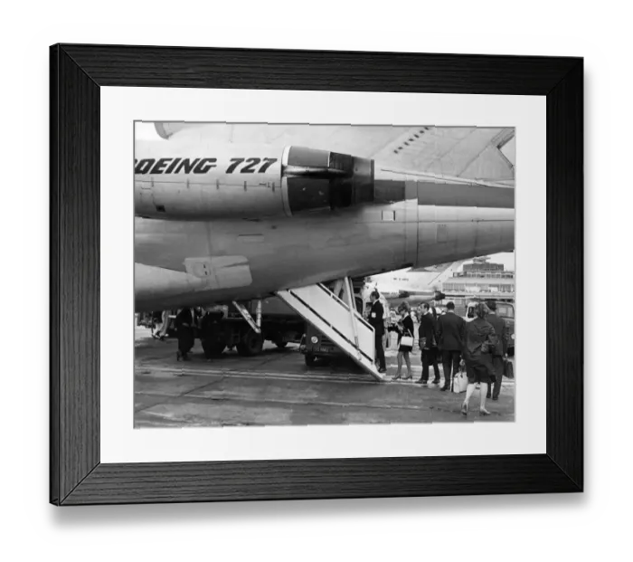 Framed Print : Boarding a Boeing 747 Framed Print : Boarding a Boeing 747