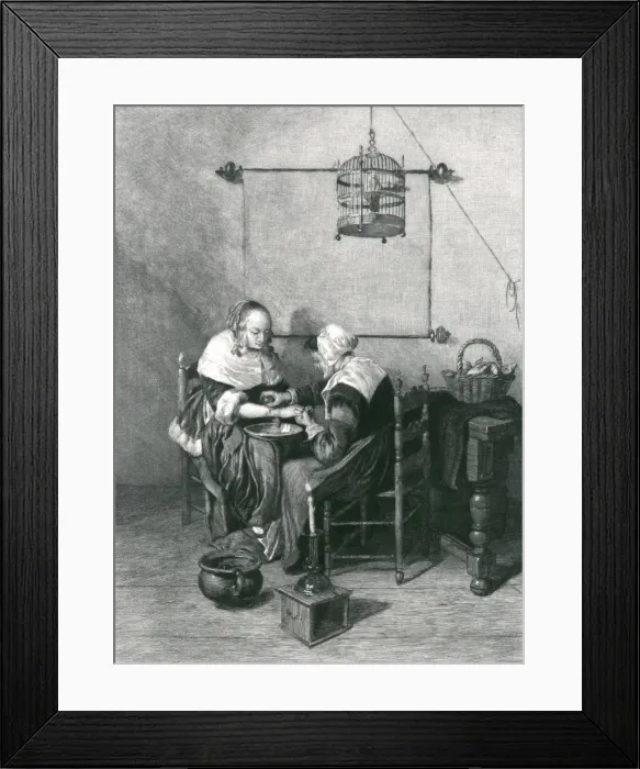 Framed Print : Blood Letting C17 Woman Framed Print : Blood Letting C17 Woman