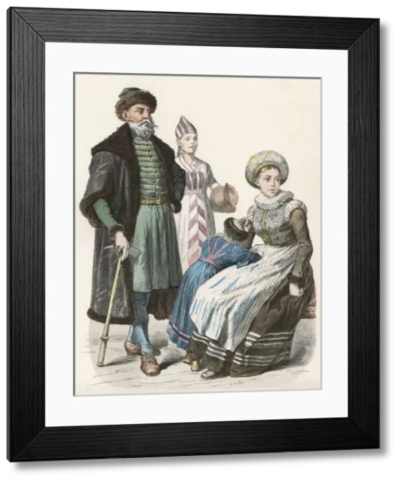 Framed Print : Racial / Norway / 17C Types Framed Print : Racial / Norway / 17C Types