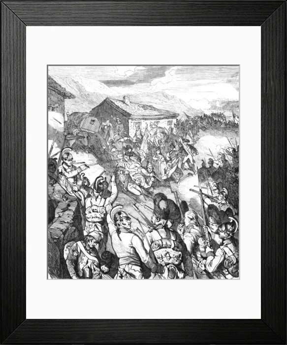 Framed Print : Rev War / Battle Novi 1799 Framed Print : Rev War / Battle Novi 1799