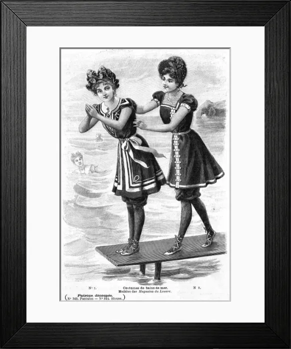 Framed Print : Bathing Beauties / 1899 Framed Print : Bathing Beauties / 1899