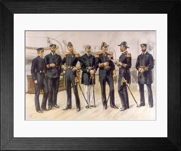 Framed Print : Naval Officers Framed Print : Naval Officers