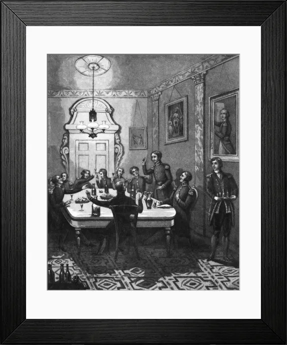 Framed Print : Military Men Drinking Framed Print : Military Men Drinking