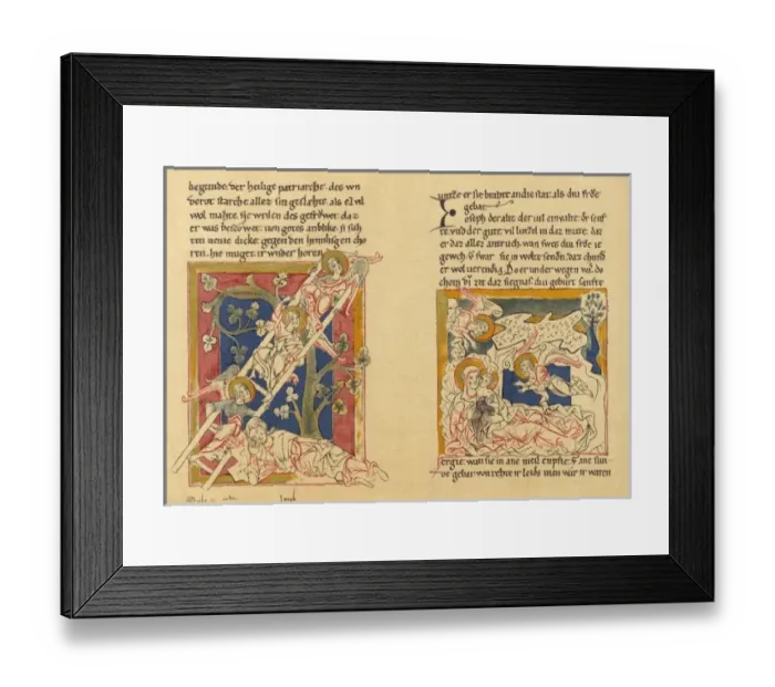 Framed Print : Jacobs Ladder / German Ms Framed Print : Jacobs Ladder / German Ms