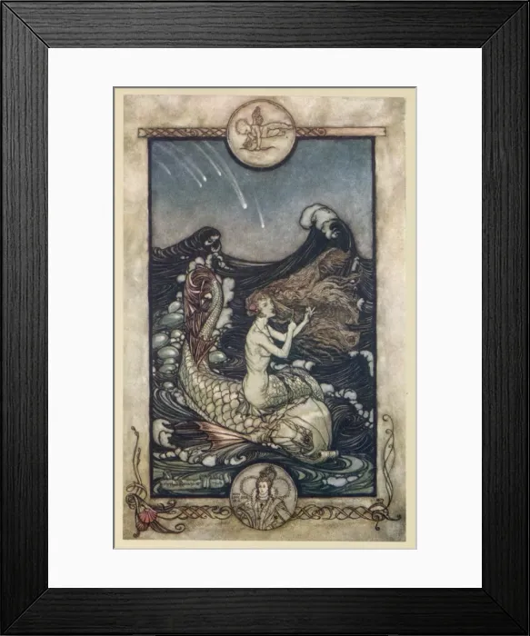 Framed Print : Mermaid (Rackham) Framed Print : Mermaid (Rackham)