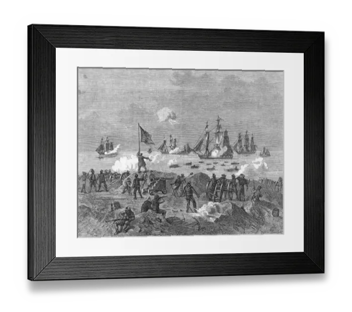 Framed Print : British Landing Repulsed Framed Print : British Landing Repulsed