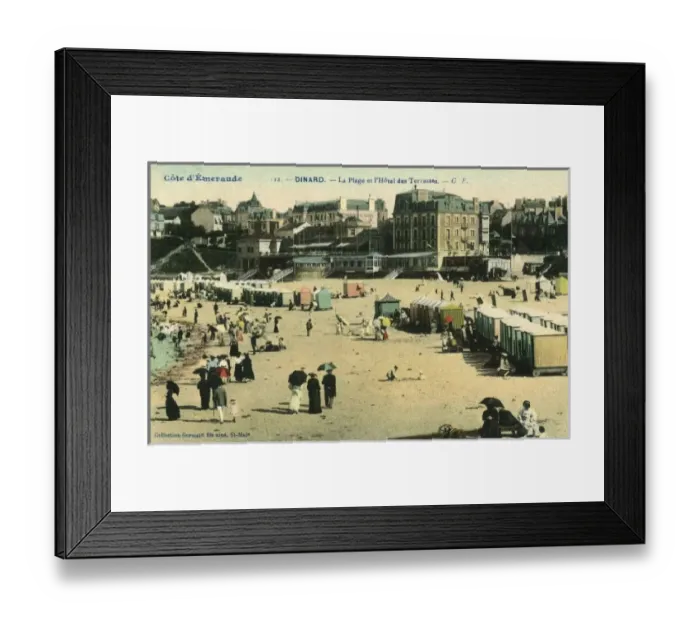 Framed Print : France / Dinard Beach 1905 Framed Print : France / Dinard Beach 1905