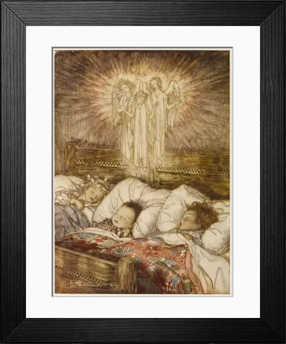 Framed Print : Children Sleeping / C20Th Framed Print : Children Sleeping / C20Th