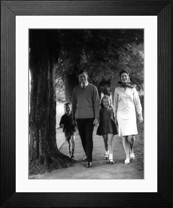 Framed Print : Family Walking in Park Framed Print : Family Walking in Park