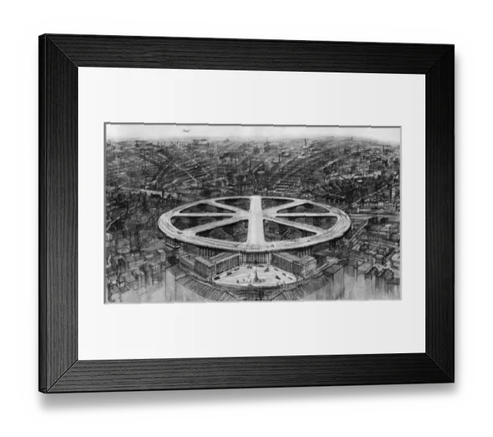Framed Print : Circular Airport Project Framed Print : Circular Airport Project