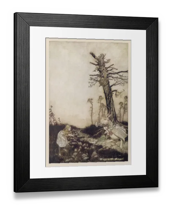Framed Print : Alice & the White Rabbit Framed Print : Alice & the White Rabbit