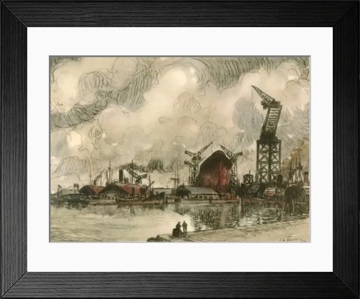 Framed Print : St Nazaire Harbour Framed Print : St Nazaire Harbour