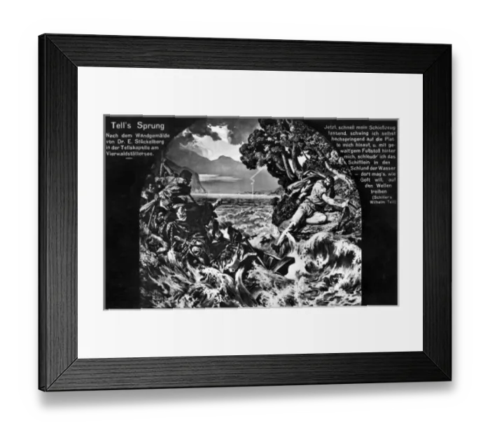 Framed Print : Scene from the legend of William Tell, Swiss folk hero Framed Print : Scene from the legend of William Tell, Swiss folk hero