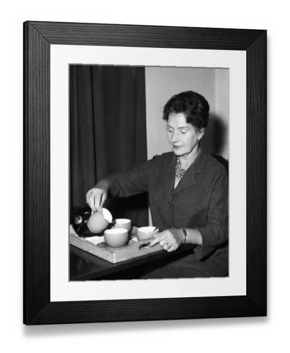 Framed Print : Lady Taking Tea Framed Print : Lady Taking Tea