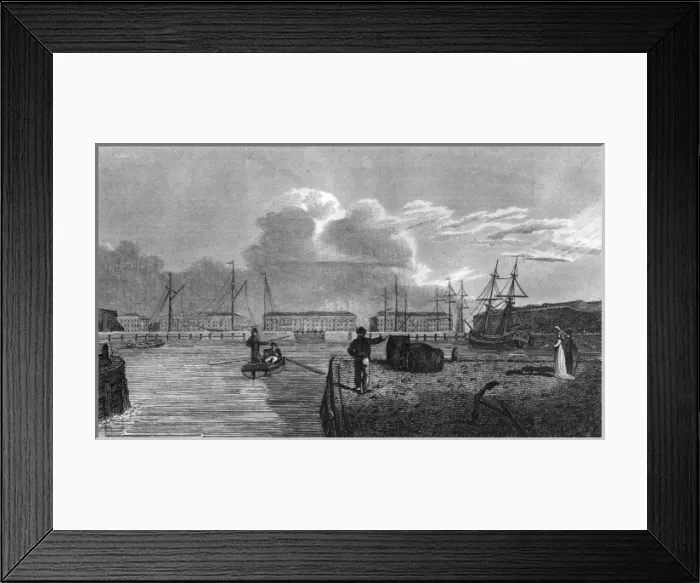 Framed Print : Docks / Wapping / 1800 Framed Print : Docks / Wapping / 1800