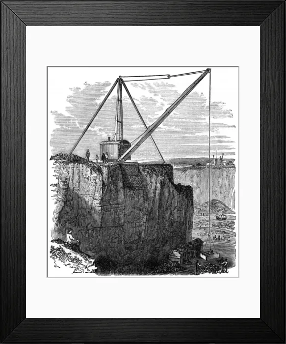 Framed Print : Quarrying Machinery Framed Print : Quarrying Machinery