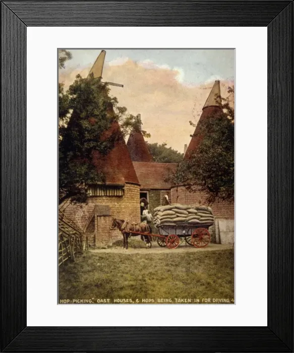 Framed Print : Oast Houses 1908 Framed Print : Oast Houses 1908