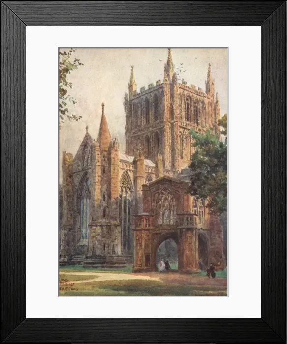 Framed Print : Hereford Cathedral / 1905 Framed Print : Hereford Cathedral / 1905