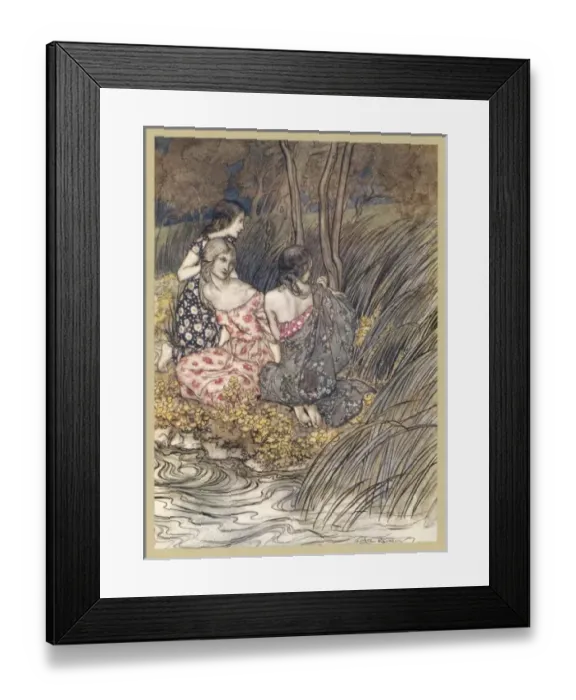 Framed Print : NAIADS by a stream Framed Print : NAIADS by a stream