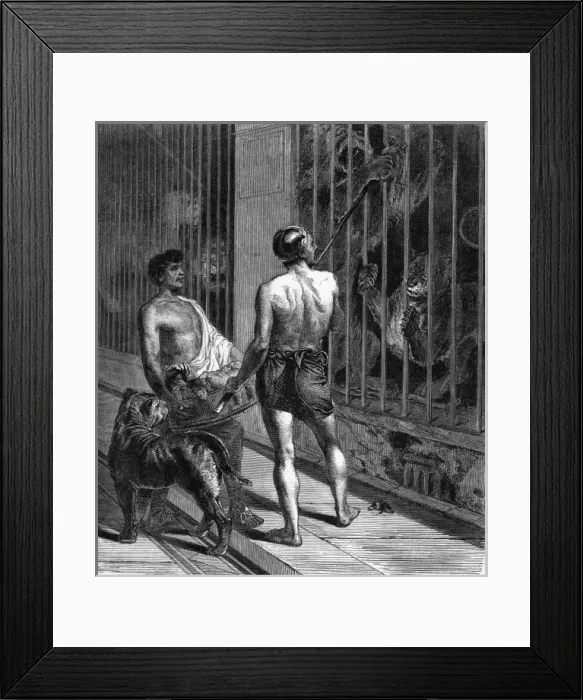 Framed Print : Gladiator Feeds Animals Framed Print : Gladiator Feeds Animals
