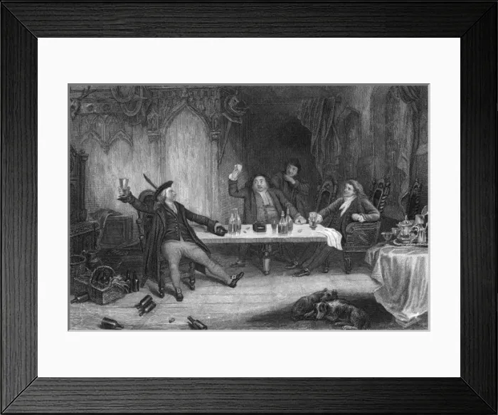 Framed Print : Drinks in Baronial Hall Framed Print : Drinks in Baronial Hall