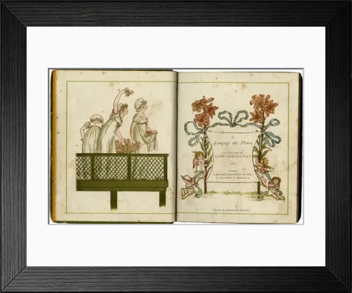 Framed Print : Greenaway Book / Flowers Framed Print : Greenaway Book / Flowers