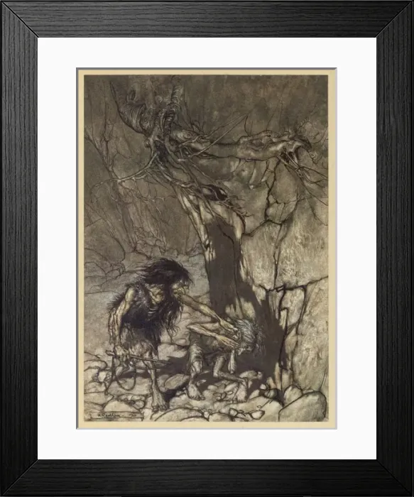 Framed Print : Alberich and Mime Framed Print : Alberich and Mime