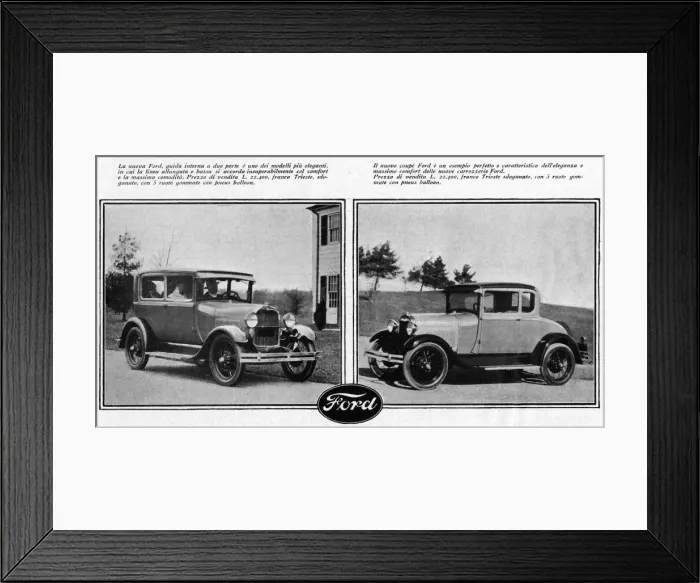 Framed Print : Ford in Italy 1928 Framed Print : Ford in Italy 1928