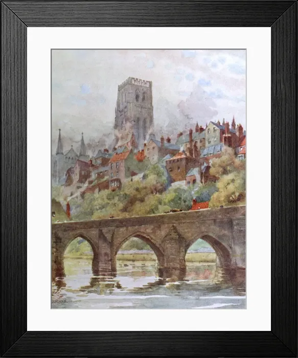 Framed Print : Durham / Elvet Bridge 1905 Framed Print : Durham / Elvet Bridge 1905