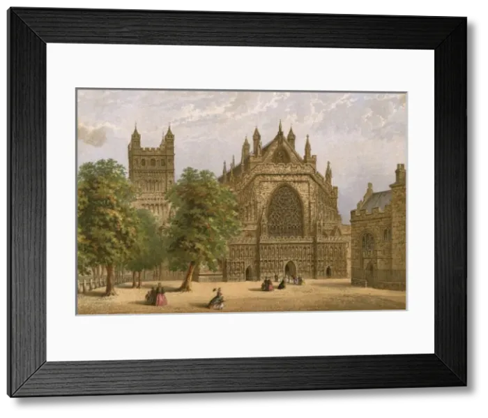 Framed Print : Exeter Cathedral / 1876 Framed Print : Exeter Cathedral / 1876