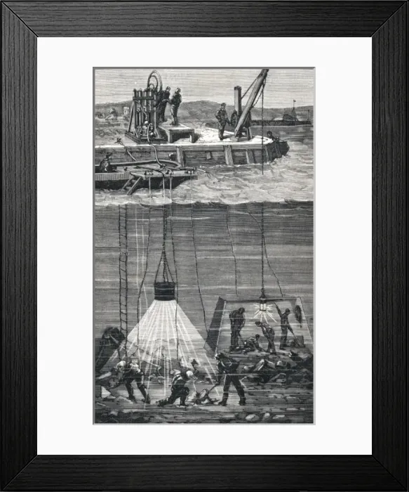 Framed Print : 19th Century Dive Bell Framed Print : 19th Century Dive Bell
