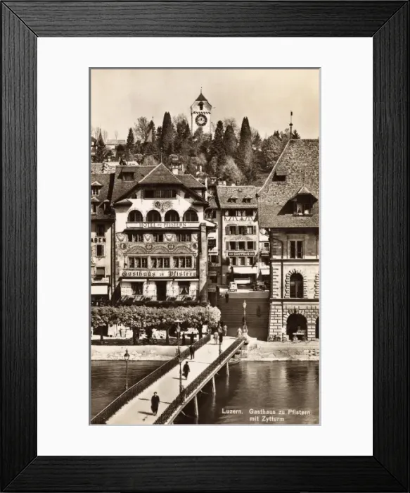 Framed Print : Gasthaus zu Pfistern, Lake Lucerne, Switzerland Framed Print : Gasthaus zu Pfistern, Lake Lucerne, Switzerland