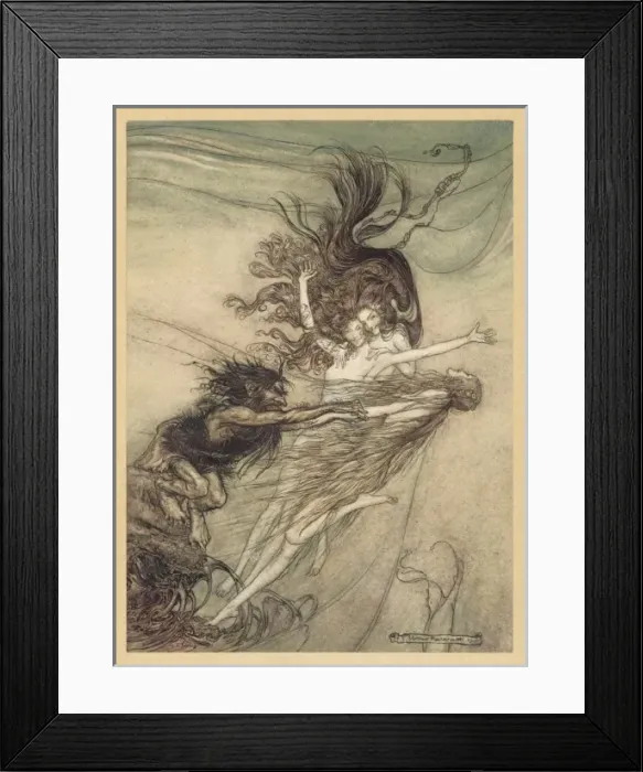 Framed Print : Maidens Tease Alberich Framed Print : Maidens Tease Alberich