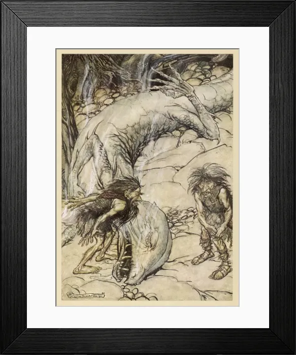 Framed Print : Mime and Alberich Framed Print : Mime and Alberich