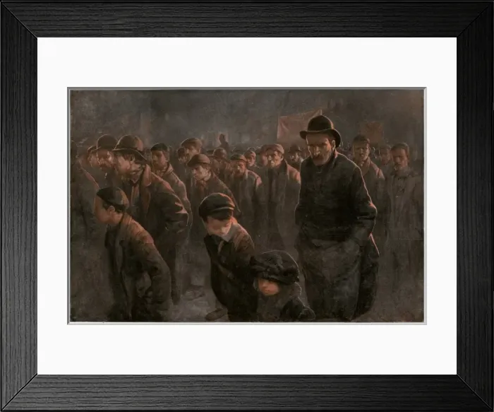 Framed Print : Crowd / Unemployed 1912 Framed Print : Crowd / Unemployed 1912