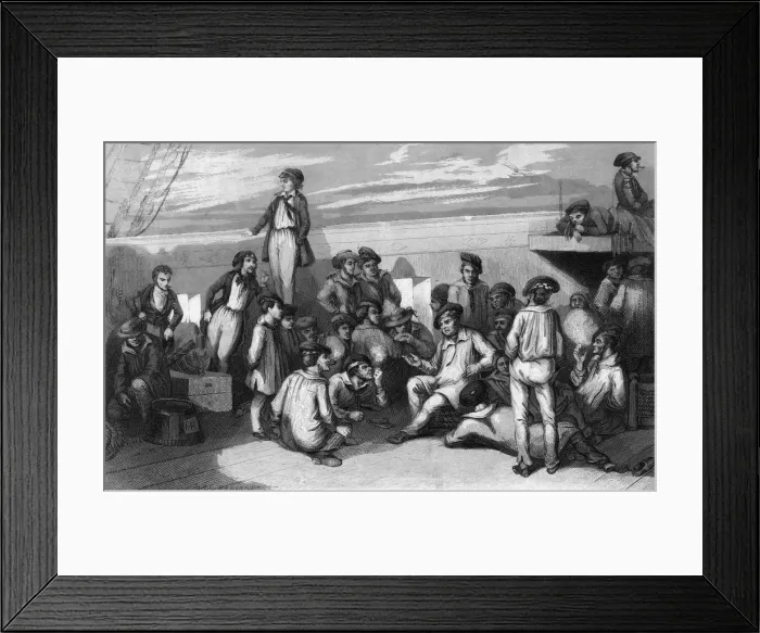 Framed Print : French Sailors Off-Duty Framed Print : French Sailors Off-Duty