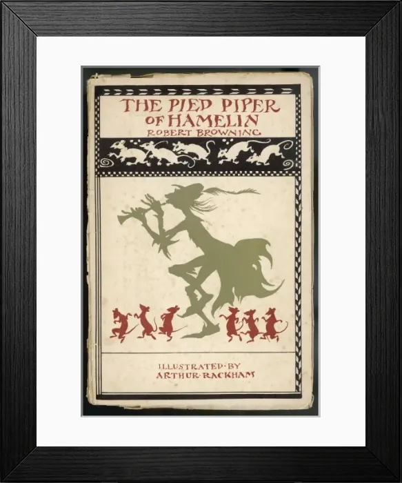 Framed Print : Pied Piper / Rats / Rackham Framed Print : Pied Piper / Rats / Rackham