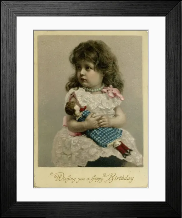 Framed Print : Girl and Doll, 1900 Framed Print : Girl and Doll, 1900