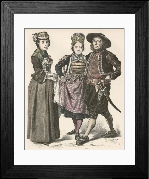 Framed Print : Racial / Swiss / Zurich 19C Framed Print : Racial / Swiss / Zurich 19C
