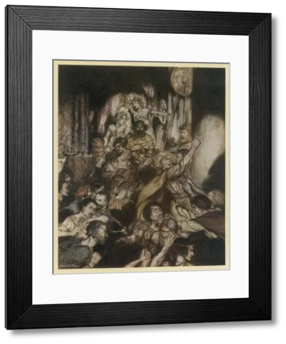 Framed Print : Irish Tribes Fighting Framed Print : Irish Tribes Fighting