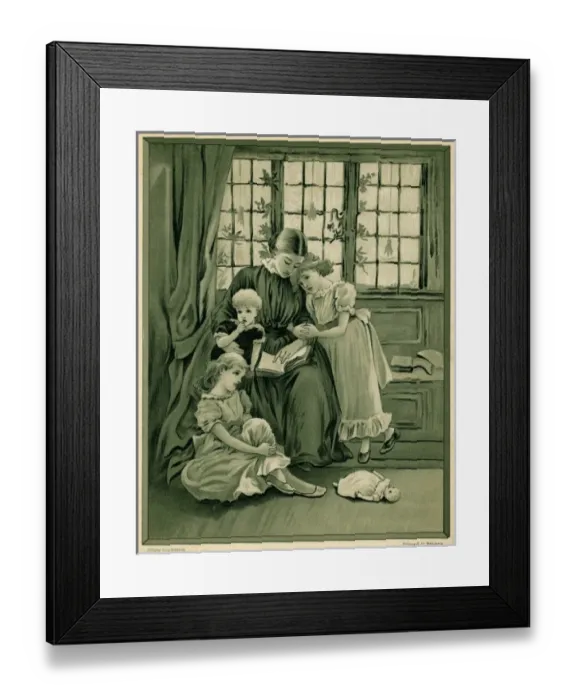 Framed Print : Mother & Children C1875 Framed Print : Mother & Children C1875