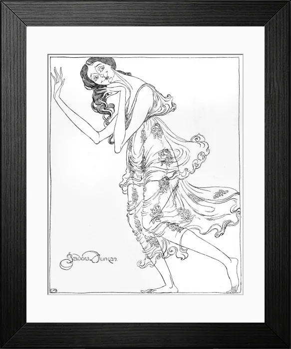 Framed Print : Isadora Duncan / Klods Framed Print : Isadora Duncan / Klods