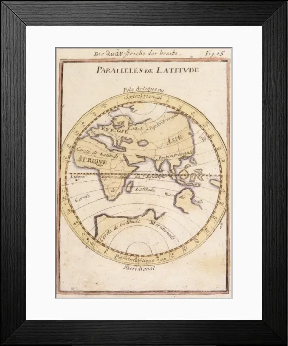 Framed Print : Parallels of Latitude Framed Print : Parallels of Latitude