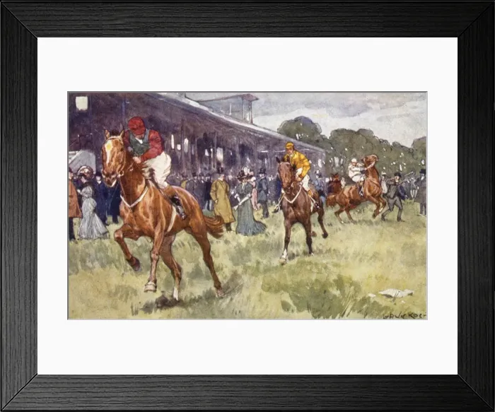 Framed Print : Horse Race / Ludwic Koch Framed Print : Horse Race / Ludwic Koch