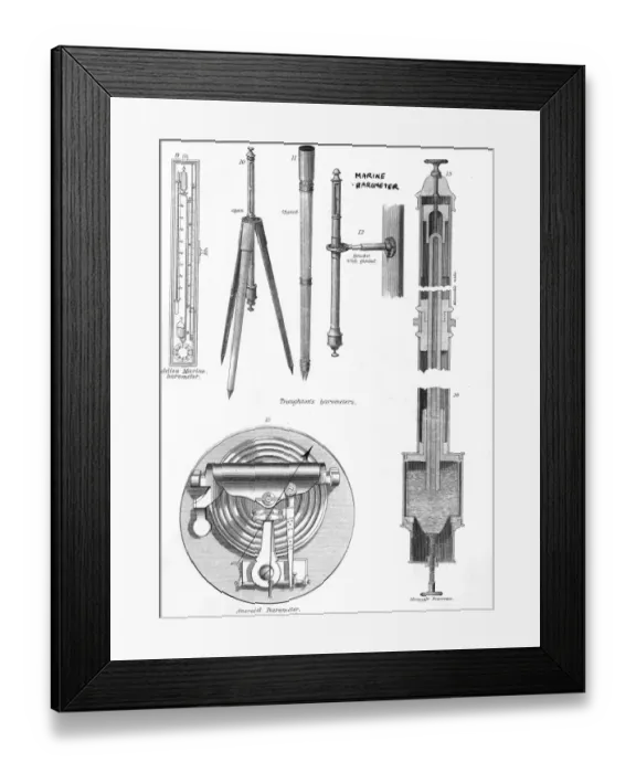 Framed Print : Marine Barometer Framed Print : Marine Barometer