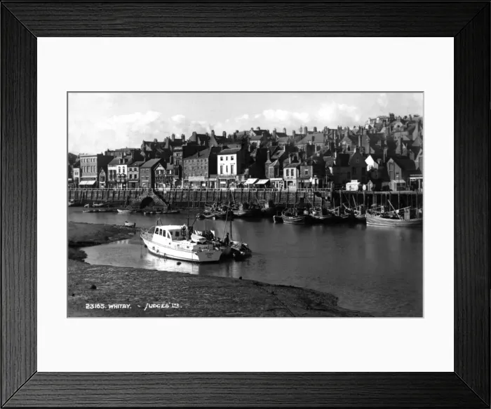 Framed Print : View of Whitby Harbour, North Yorkshire Framed Print : View of Whitby Harbour, North Yorkshire